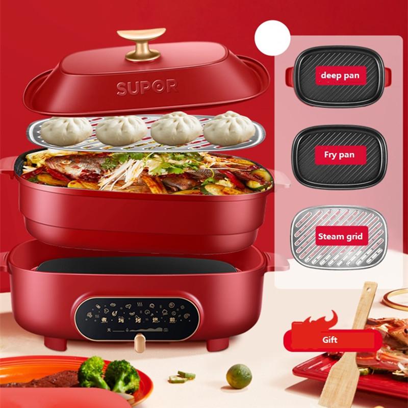 220V Household Electric Hot Pot Non-Stick Electric Frying Pan With Stainless Steel Grid Multi Cooker Cooking Pot
220V Household Electric Hot Pot Non-Stick Electric Frying Pan With Stainless Steel Grid Multi Cooker Cooking Pot