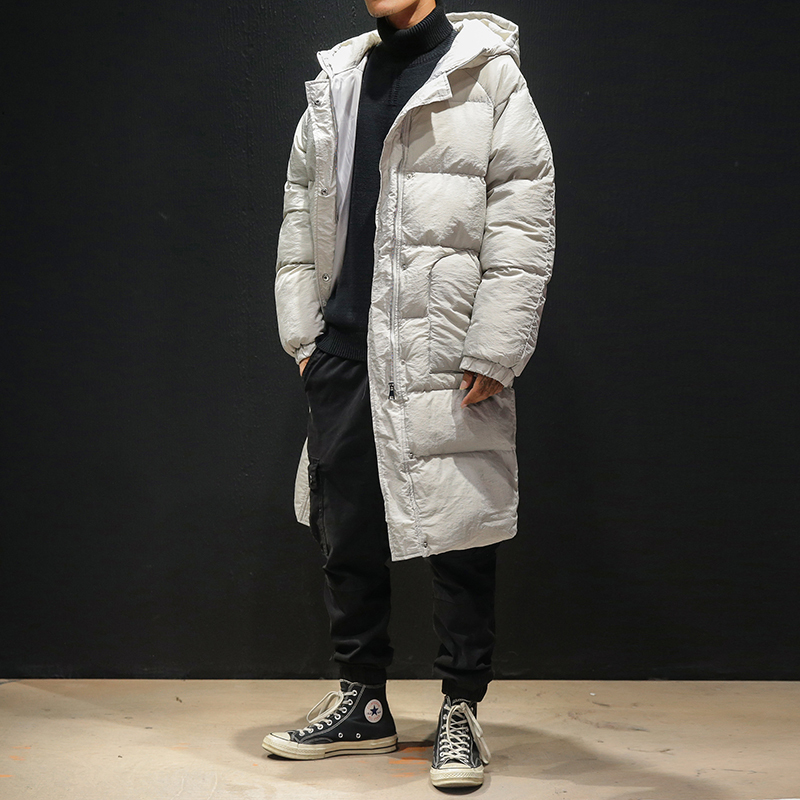 High Quality Winter Jacket Men Hooded Thicken Warm Parka Coat Casual Slim Mens Overcoat Long Slim Cotton padded jacket M-5XL 201128