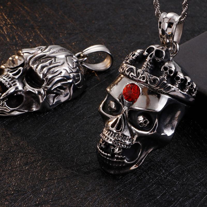 Stainless Steel Male Jewellery Gothic Punk Mens Skull Pendant Necklaces For Men Domineering Gothic Rock Skeleton Accessories New
Stainless Steel Male Jewellery Gothic Punk Mens Skull Pendant Necklaces For Men Domineering Gothic Rock Skeleton Accessories New
