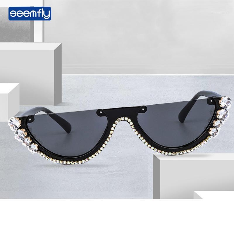 Seemfly 2020 New Retro Rhinestone Half-frame Sunglasses Female Diamond Glasses Frame Cat Eye Sunshades Fashion Spectacles Unisex1
Seemfly 2020 New Retro Rhinestone Half-frame Sunglasses Female Diamond Glasses Frame Cat Eye Sunshades Fashion Spectacles Unisex1