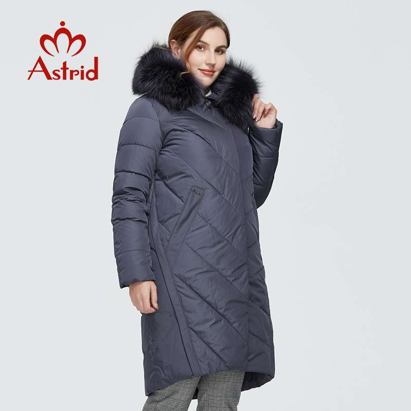 Astrid New Winter Women's coat women long warm parka Jacket with fox fur hooded large sizes Bio-Down female clothing 9172 201019