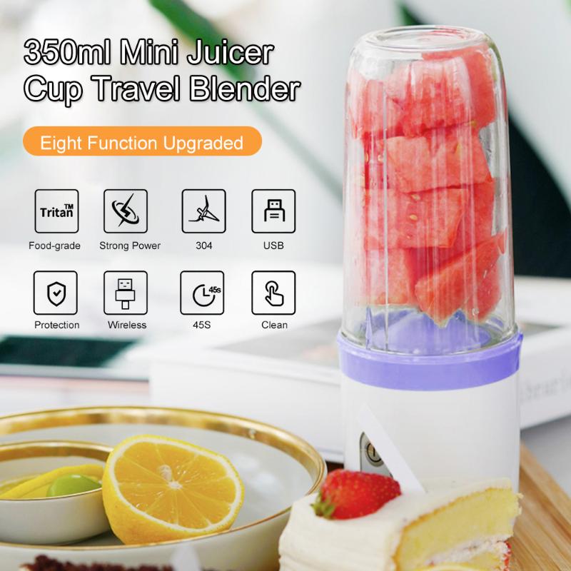 USB Electric Fruit Juicer Portable Mini Juicer Cup 350ml Fruit Juice Mixer Handheld Travel Blender with Stainless Steel 4-Blade
USB Electric Fruit Juicer Portable Mini Juicer Cup 350ml Fruit Juice Mixer Handheld Travel Blender with Stainless Steel 4-Blade