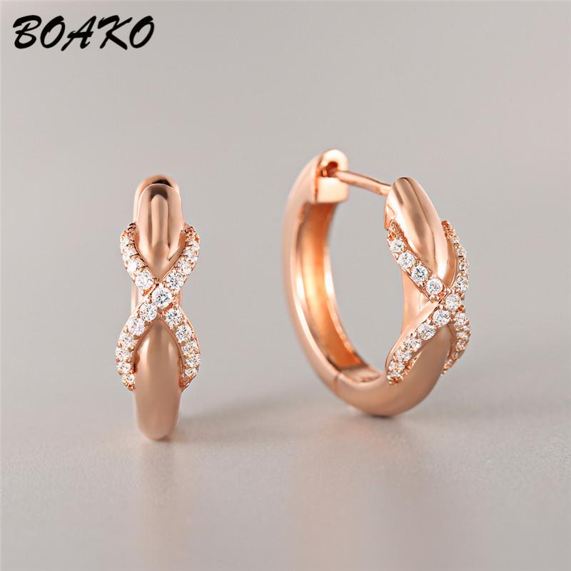 BOAKO Round Small Hoop Earrings for Women Infinity Cubic Zircon Huggies Earrings Rose Gold Wedding Fashion Jewelry Gift
BOAKO Round Small Hoop Earrings for Women Infinity Cubic Zircon Huggies Earrings Rose Gold Wedding Fashion Jewelry Gift