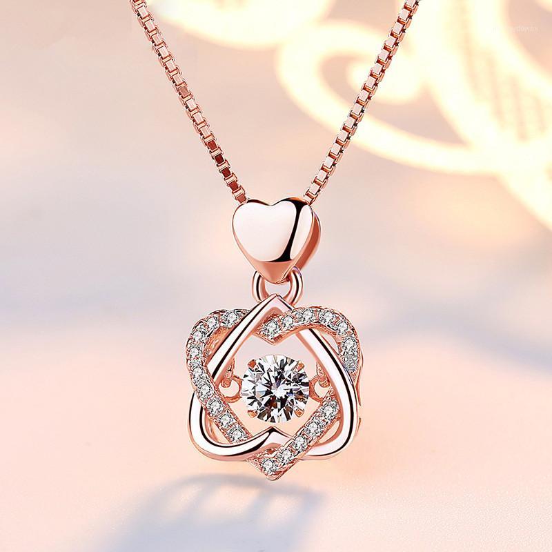 Fashion Romantic Double Heart Flower Pendant Necklace with Zircon Rose Gold/Silver Color Necklace For Women Jewelry1
Fashion Romantic Double Heart Flower Pendant Necklace with Zircon Rose Gold/Silver Color Necklace For Women Jewelry1