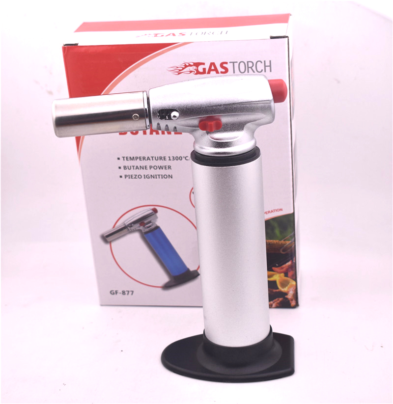 1300C Butane Scorch Torch Jet Chef Cooking Refillable Adjustable Flame Kitchen Lighter Spray Gun Picnic Tool W260202
