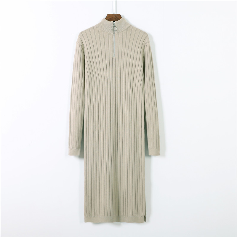2021 New Long Sleeve Women Sweater Winter Thick Turtlneck Pullover Knitted Zipper Straight Maxi Dress Noddle Robe 4uf8, Khaki
2021 New Long Sleeve Women Sweater Winter Thick Turtlneck Pullover Knitted Zipper Straight Maxi Dress Noddle Robe 4uf8, Khaki
