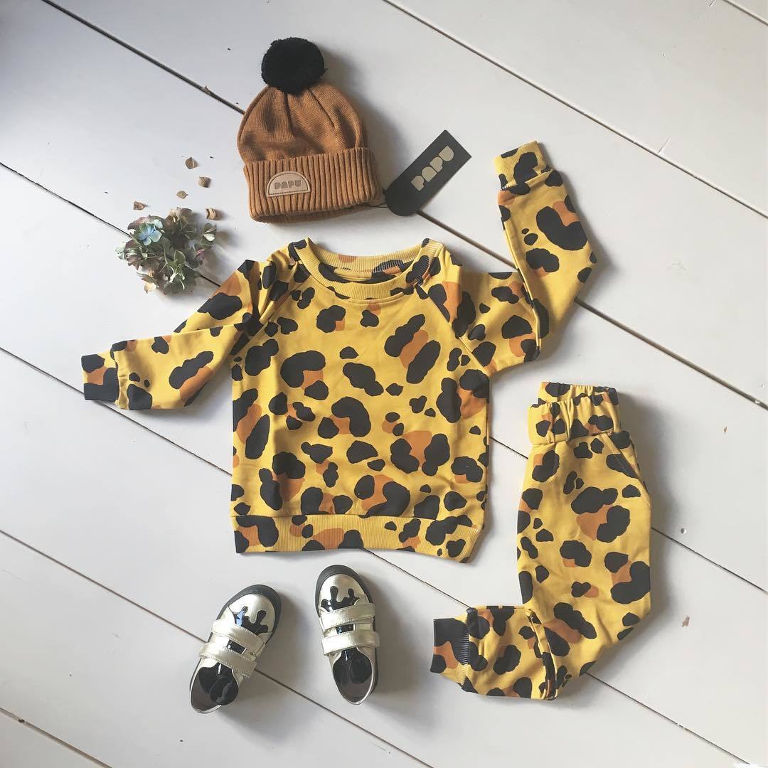 Kids Clothing Set Hugo Loves Tiki Sweatshirts Cottons Nap Baby Boys Long Sleeved T-shirts Pants Cartoon Autumn Girls ClothesX1019
