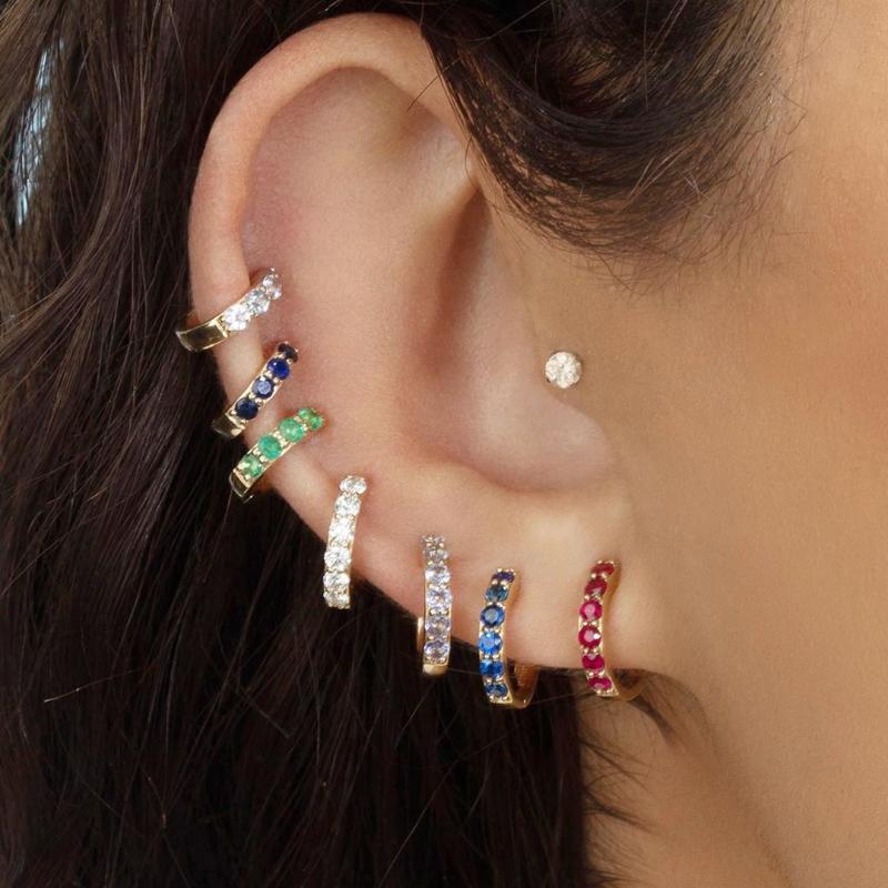 classic 925 sterling silver jewelry mini hoop multi colorful CZ Small Huggie hoop earring for women multi piercing earring 925
classic 925 sterling silver jewelry mini hoop multi colorful CZ Small Huggie hoop earring for women multi piercing earring 925