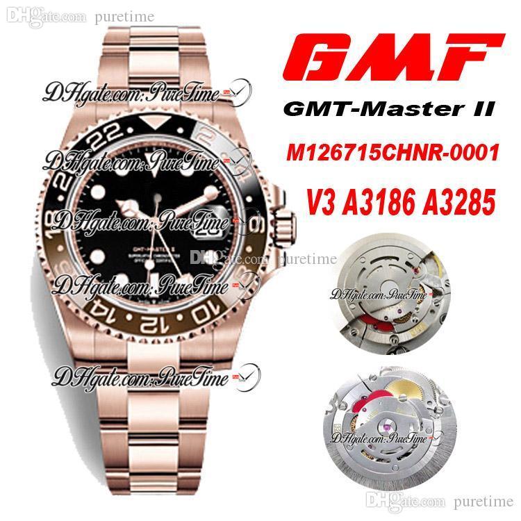 GMF V3 GMT II A3186 A3285 Automatic Chronograph Mens Watch 18K Rose Gold Brown Ceramic 904L Steel Bracelet Best Edition PTRX Puretime G7, Accessories
GMF V3 GMT II A3186 A3285 Automatic Chronograph Mens Watch 18K Rose Gold Brown Ceramic 904L Steel Bracelet Best Edition PTRX Puretime G7, Accessories
