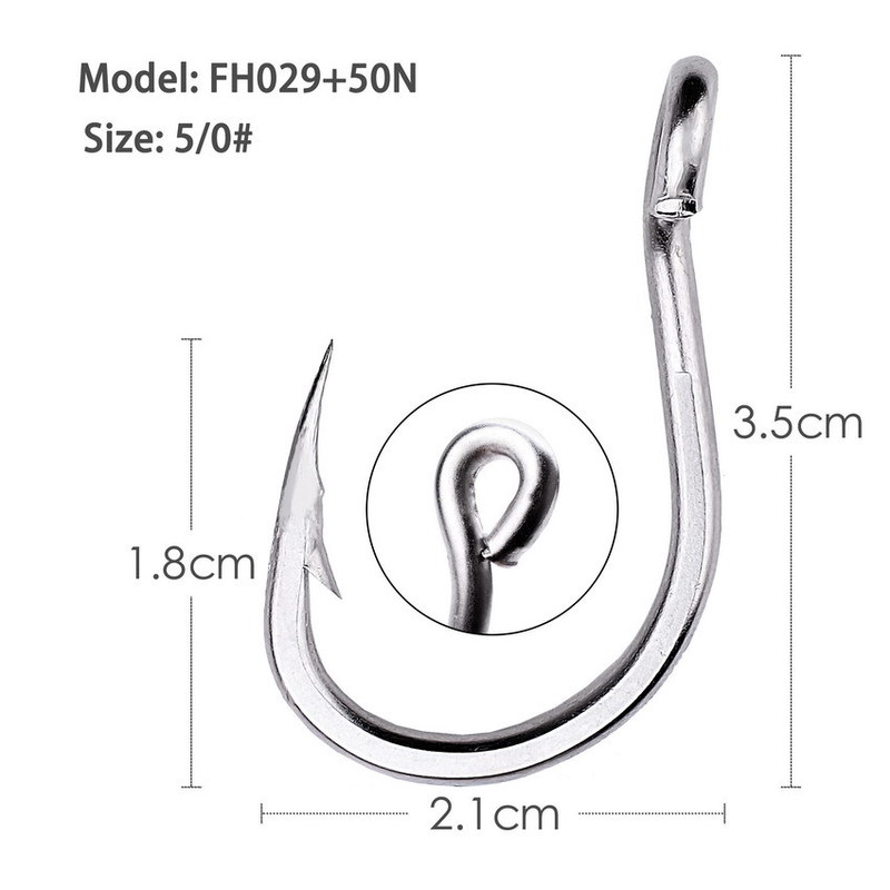 100pcs Fishing Hooks High Carbon With Eye Carp Catfish 1/0#-13/0# Fish Jigs Hook White Anzol Japan Fishhooks Tackle 220215