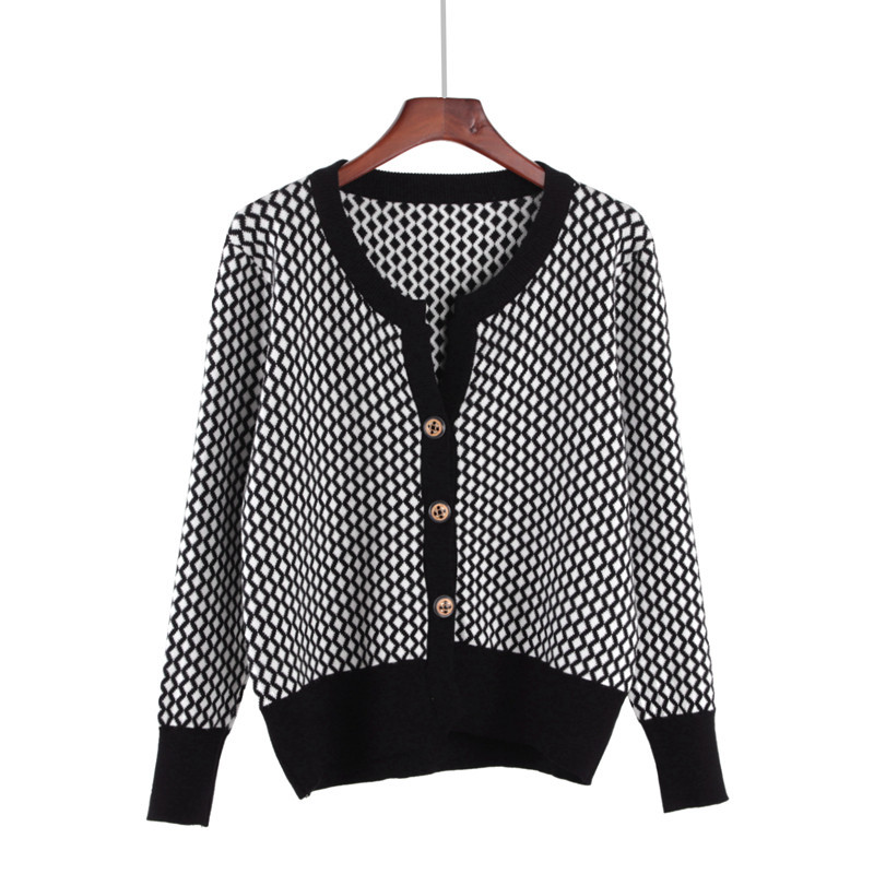 2021 Argyle Jersey Autumn Cardigan New Fashion Skinny Female Short Jumpers Cute Neck Contrast H9C5, Red
2021 Argyle Jersey Autumn Cardigan New Fashion Skinny Female Short Jumpers Cute Neck Contrast H9C5, Red