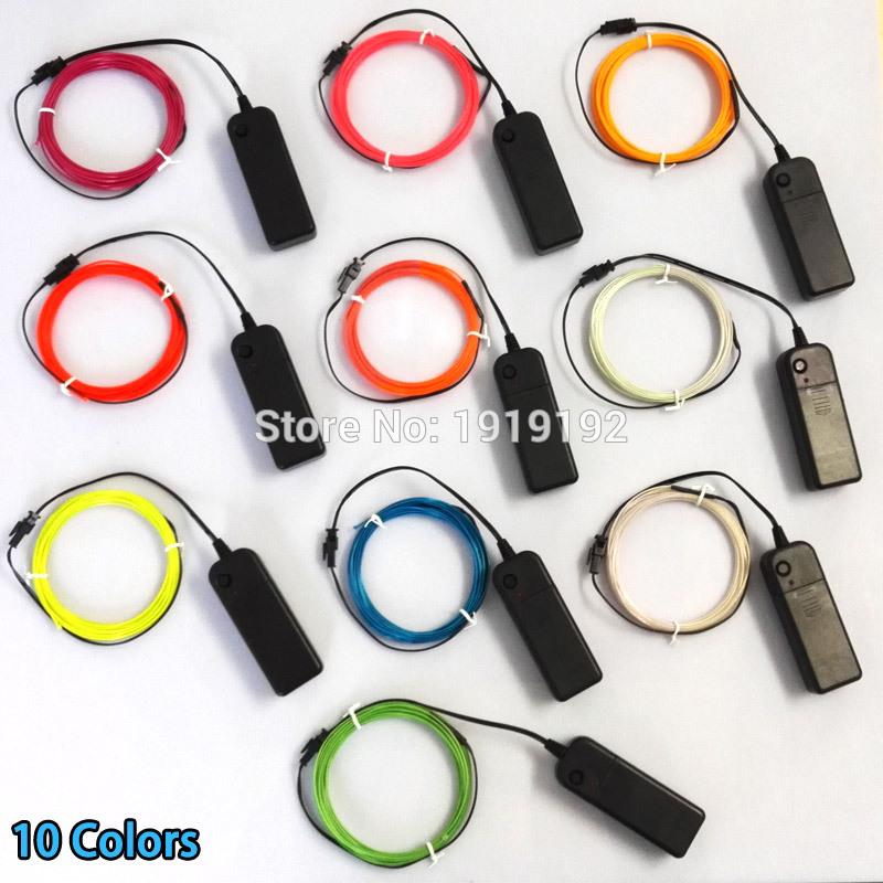 1.3mm 360 Degrees Of Illumination Flexible EL Wire Glow Rope Cable Strip LED Neon Light For Party Decor Powered by 2 Battery
1.3mm 360 Degrees Of Illumination Flexible EL Wire Glow Rope Cable Strip LED Neon Light For Party Decor Powered by 2 Battery