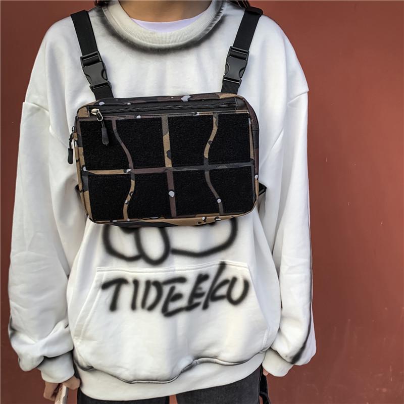 Couple Fashion Brand Chest Bag Camouflage Portable Tactical Bag Chest Shoulder Outdoor Function Personality Street Dance, Black
Couple Fashion Brand Chest Bag Camouflage Portable Tactical Bag Chest Shoulder Outdoor Function Personality Street Dance, Black