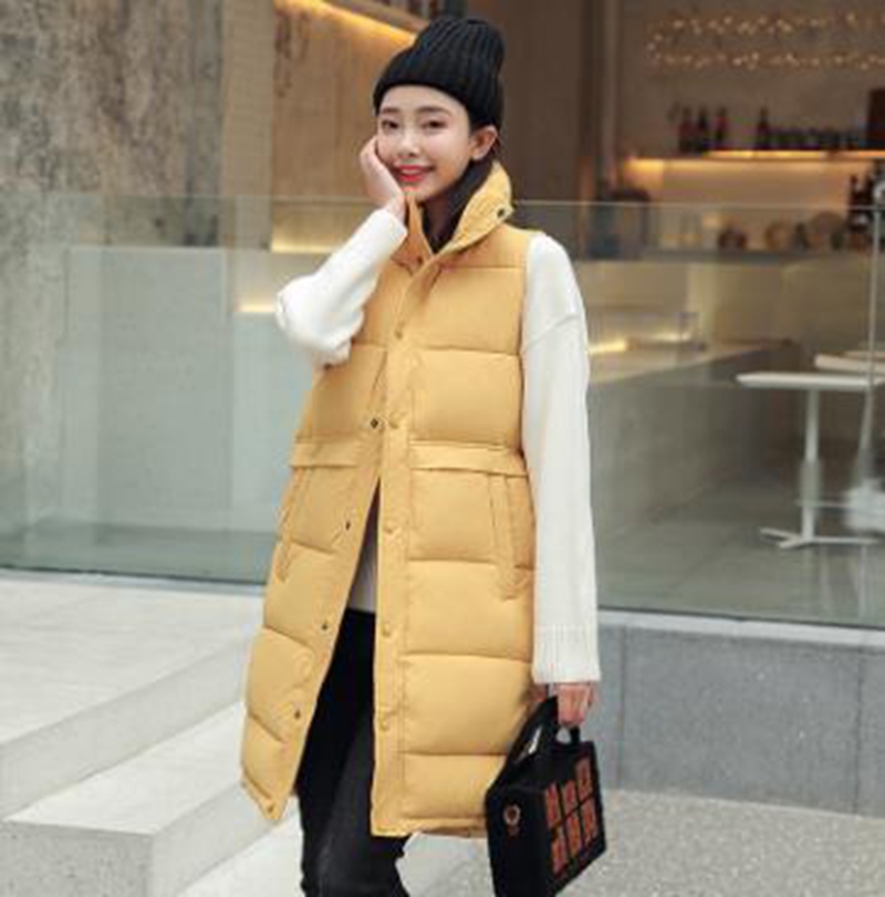 Wholesale fashion women's cotton vest winter mid-length down cotton thin thick cotton vest, Yellow
Wholesale fashion women's cotton vest winter mid-length down cotton thin thick cotton vest, Yellow