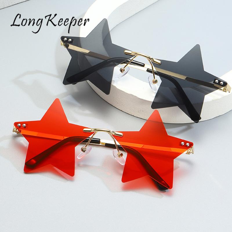 LongKeeper Trendy Star Sunglasses Women Rimless Eyeglasses Pentagram Glasses Clear Lens Unique Eyewear Gafas Oculos
LongKeeper Trendy Star Sunglasses Women Rimless Eyeglasses Pentagram Glasses Clear Lens Unique Eyewear Gafas Oculos