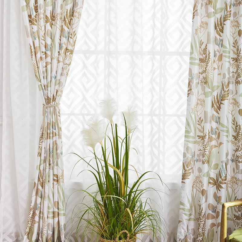 Custom Modern and Simple American Jacquard Printed Curtains for Living Room and Bedroom Fresh Leaves Balcony Blackout Curtains, Green curtain
Custom Modern and Simple American Jacquard Printed Curtains for Living Room and Bedroom Fresh Leaves Balcony Blackout Curtains, Green curtain