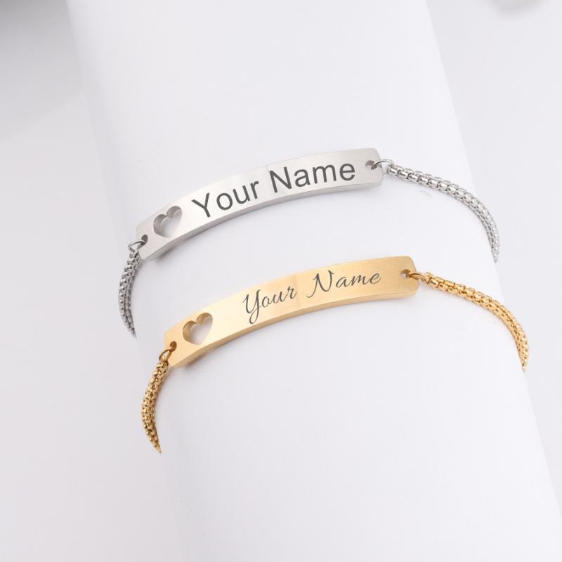 Personalized Kids Stainless Steel Bracelet Eustom Engraved Name Date Heart Bracelets Adjustable Chain Lettering Bar Hand Jewelry
Personalized Kids Stainless Steel Bracelet Eustom Engraved Name Date Heart Bracelets Adjustable Chain Lettering Bar Hand Jewelry