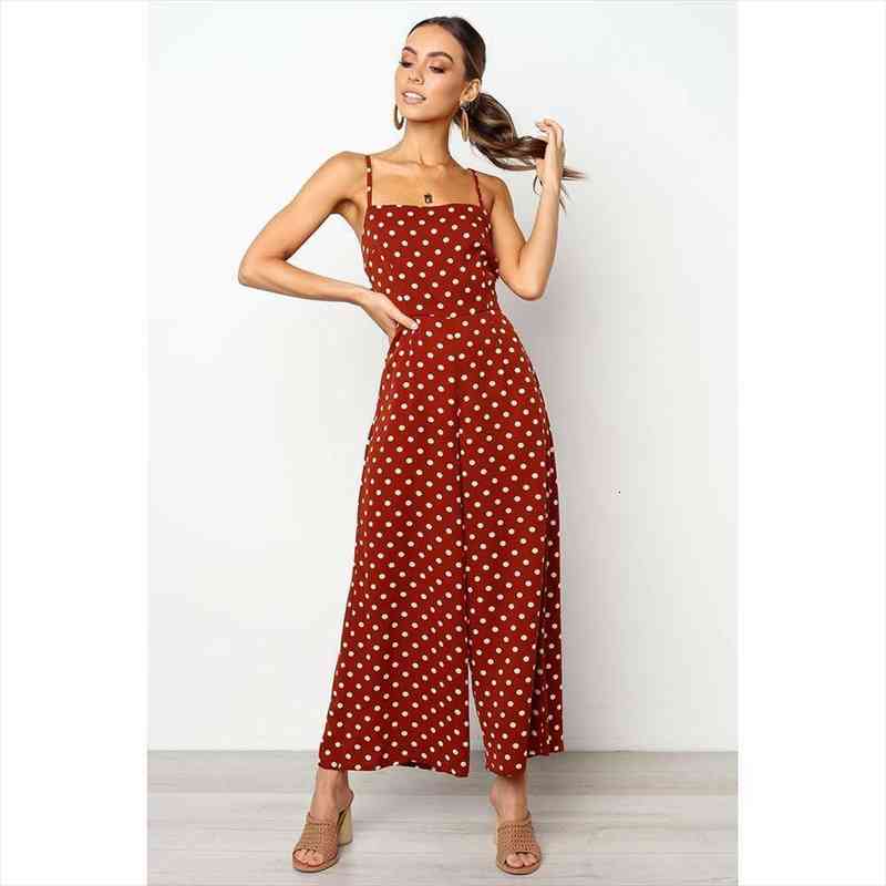 summer ladies clubwear sleeveless bodycon high waist romper dot wide leg party backless bandage camis, Black;white
summer ladies clubwear sleeveless bodycon high waist romper dot wide leg party backless bandage camis, Black;white