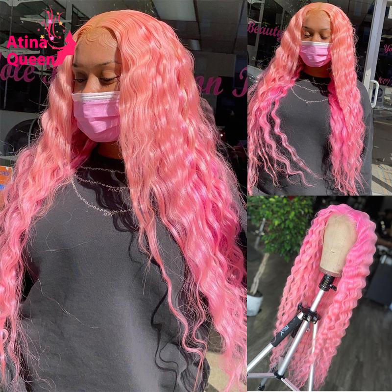 Omber Pink Colored Human Hair Wigs Pre Plucked Perruque Glueless Long Curly HD Transparent Lace Front Wigs For Women Brazilian, As pic
Omber Pink Colored Human Hair Wigs Pre Plucked Perruque Glueless Long Curly HD Transparent Lace Front Wigs For Women Brazilian, As pic