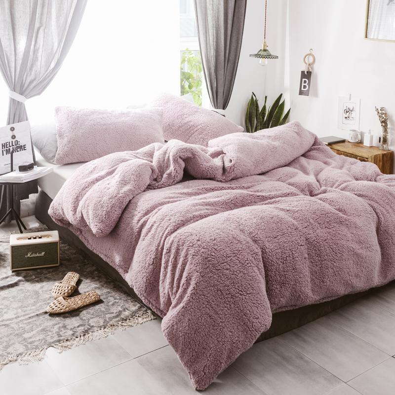 Thicken Winter Warm Fleece Bedding Set Solid Color Sherpa Duvet Cover Pillowcase Bed Sheet Adult Kids Bedclothes Christmas Gift1, Model 4
Thicken Winter Warm Fleece Bedding Set Solid Color Sherpa Duvet Cover Pillowcase Bed Sheet Adult Kids Bedclothes Christmas Gift1, Model 4