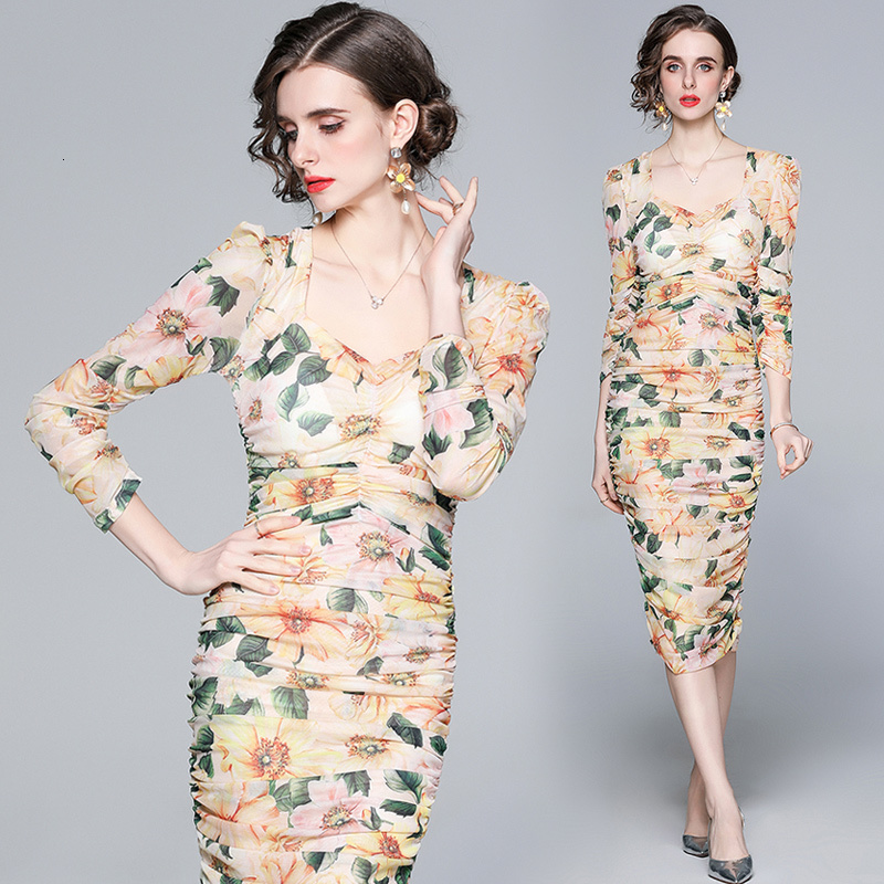 2021 New Merchall Women Spring Elegant Mesh Pencil Festa High Quality Long Yellow Wedding Party Robe Femme Designer Vestidos Dw07 
2021 New Merchall Women Spring Elegant Mesh Pencil Festa High Quality Long Yellow Wedding Party Robe Femme Designer Vestidos Dw07