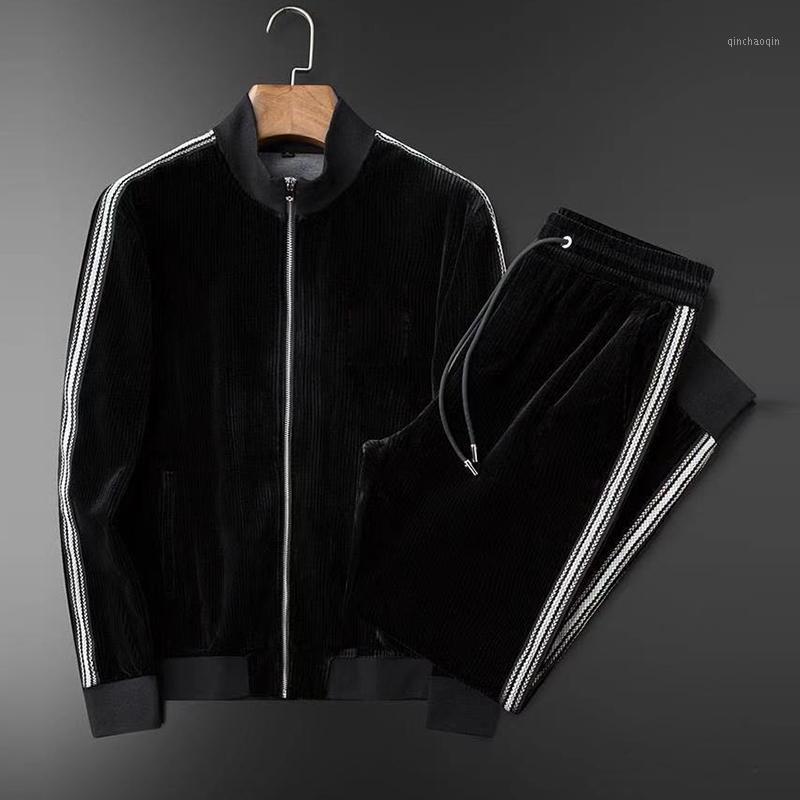 New high-end luxury autumn and winter thickened corduroy soft and warm corduroy suit men's slim casual sports two-piece men1, Black
New high-end luxury autumn and winter thickened corduroy soft and warm corduroy suit men's slim casual sports two-piece men1, Black
