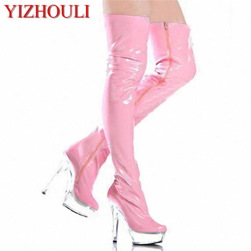 High-heeled women's high-heeled shoes, sexy club pole dancing boots, knee-high waterproof platform 15 cm, Clear
High-heeled women's high-heeled shoes, sexy club pole dancing boots, knee-high waterproof platform 15 cm, Clear