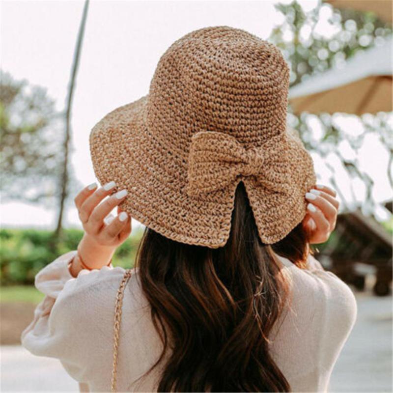 2020 Fashion Women Summer Hat Foldable Beach Sun Protection Straw Hat Panama Ladies Cap Handmade Casual Bow Sun Hats for Women, Black
2020 Fashion Women Summer Hat Foldable Beach Sun Protection Straw Hat Panama Ladies Cap Handmade Casual Bow Sun Hats for Women, Black