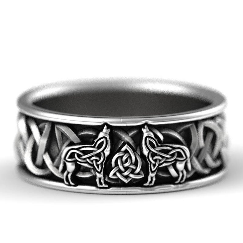 Februaryfrost Brand Viking Nordic Mythology Giant Wolf Men Ring Defense Totem Wolf Fashion Hip Hop Rock Unisex Finger Ring Punk Gift, Silver
Februaryfrost Brand Viking Nordic Mythology Giant Wolf Men Ring Defense Totem Wolf Fashion Hip Hop Rock Unisex Finger Ring Punk Gift, Silver