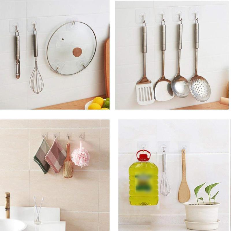 Transparent Strong Sticky Wall Hanging Nail-free Hook Rack Cup Sucker For Kitchen Bathroom Heavy Load 
Transparent Strong Sticky Wall Hanging Nail-free Hook Rack Cup Sucker For Kitchen Bathroom Heavy Load