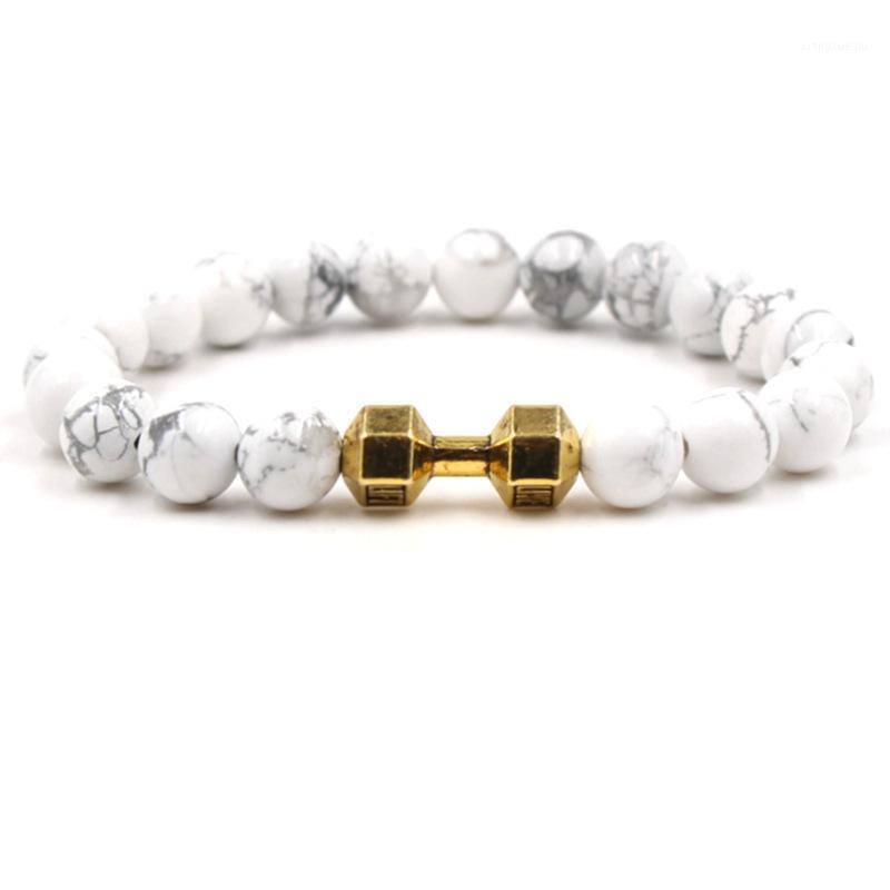 Beaded, Strands Trendy 8mm Stone White Bead Distance Bracelet 3 Color Barbell For Women And Men Charm Jewelry Handmade Pulseras, Black
Beaded, Strands Trendy 8mm Stone White Bead Distance Bracelet 3 Color Barbell For Women And Men Charm Jewelry Handmade Pulseras, Black