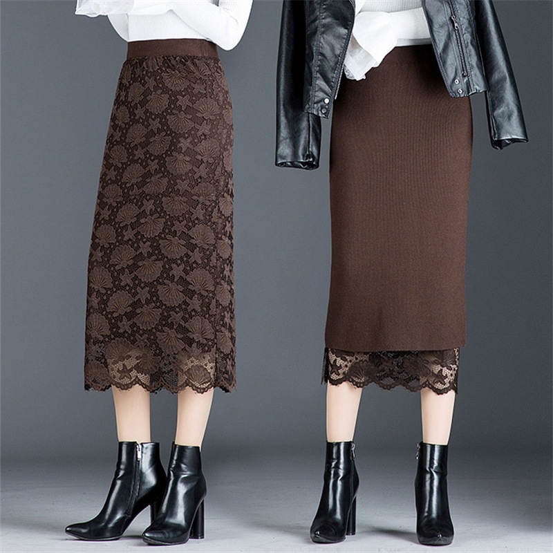Autumn and long section jupe femme two sides wearing lace midi split bag hip wool winter skirt Y200326, Gray
Autumn and long section jupe femme two sides wearing lace midi split bag hip wool winter skirt Y200326, Gray
