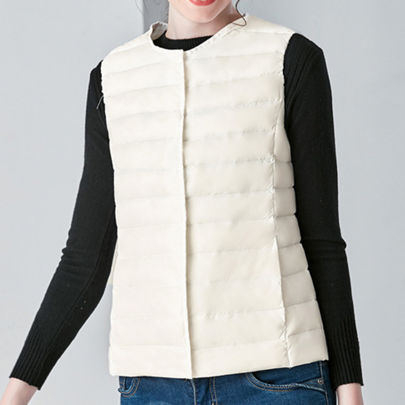 Winter Vest Female Women's Plus Size 4XL Sleeveless Jacket Warm Waistcoat Autumn Lightweight White Duck Down Vests Women 201211