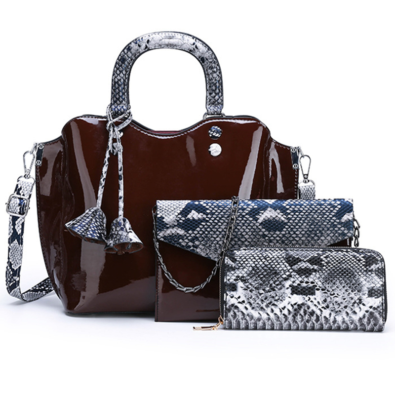 2020 Sets 3 Luxury High Quality Soft Leather Plutonium Women's Tote Bags Designer Purse Serpentine Ladies X1qc, Brown
2020 Sets 3 Luxury High Quality Soft Leather Plutonium Women's Tote Bags Designer Purse Serpentine Ladies X1qc, Brown