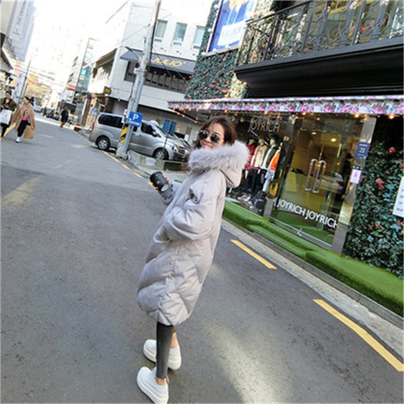 2019 New Oversized Coats Thick Winter Jacket Women Hooded Fur Collar Down Cotton Coat Long Jacket Female Parkas Mujer Maxi Coats T200319