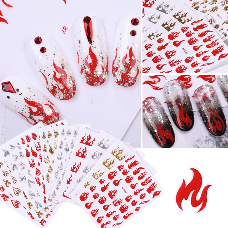 5pcs/lot Flame Nail Sticker Multicolor Fire Nail Holographic Strip Tape Flame Reflective Adhesive Art Decal Stickers, 83
5pcs/lot Flame Nail Sticker Multicolor Fire Nail Holographic Strip Tape Flame Reflective Adhesive Art Decal Stickers, 83