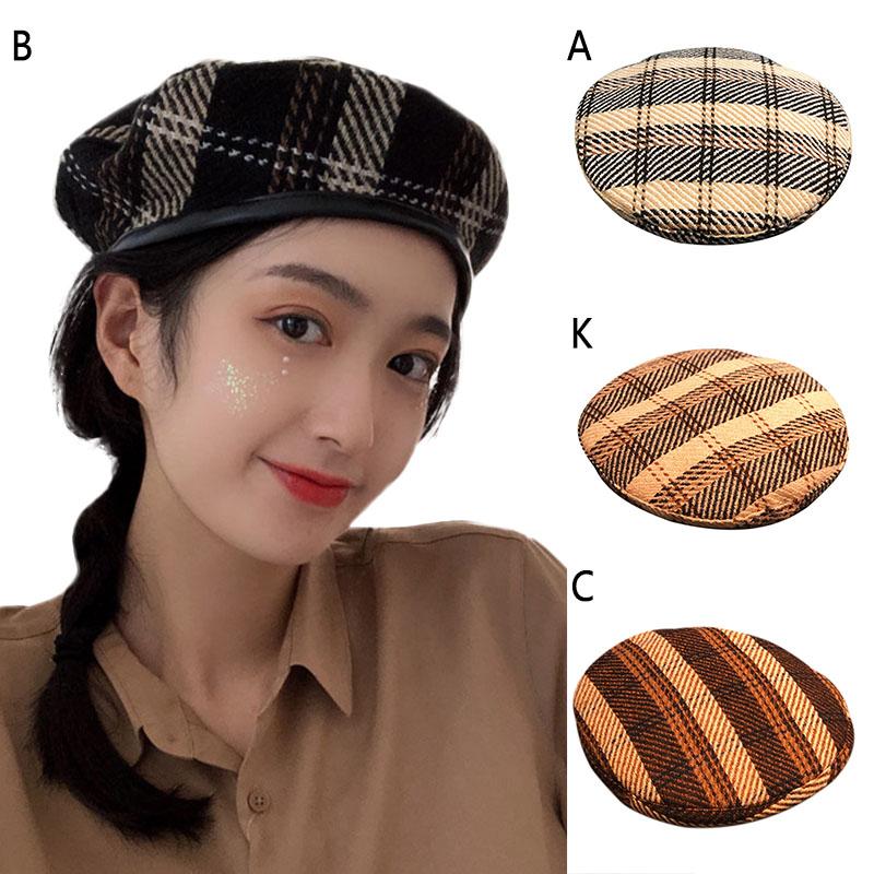 2020 New Winter Hat Women Fashion Japanese Artistic Tartan Leather Beret Concise Style Retro Plaid Winter Pumpkin Hat Berets MM
2020 New Winter Hat Women Fashion Japanese Artistic Tartan Leather Beret Concise Style Retro Plaid Winter Pumpkin Hat Berets MM