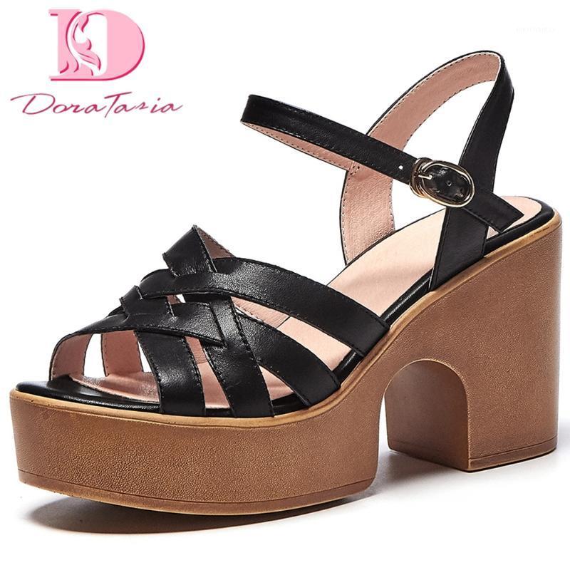Doratasia 2020 square high heels on sale platform genuine leather summer women shoes cow skin sandals1, Black
Doratasia 2020 square high heels on sale platform genuine leather summer women shoes cow skin sandals1, Black