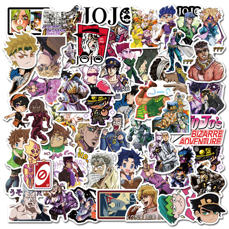 50Pcs/Lot Jojos Bizzare Adventure Stickers For Motorcycle Car Luggage Laptop Bicycle Fridge Skateboard Anime Notebook DIY Decal Sticker
50Pcs/Lot Jojos Bizzare Adventure Stickers For Motorcycle Car Luggage Laptop Bicycle Fridge Skateboard Anime Notebook DIY Decal Sticker