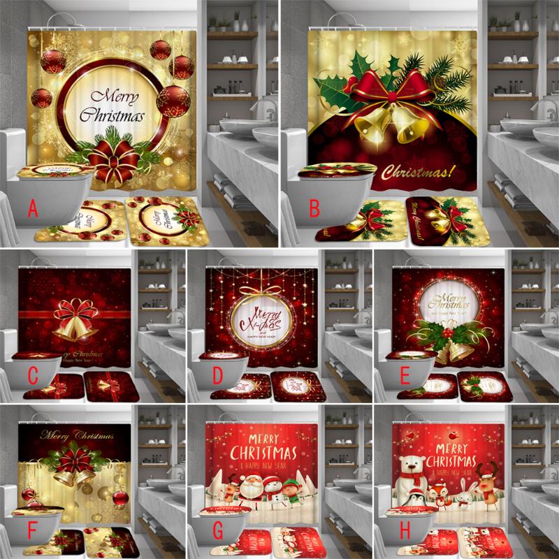 Merry Christmas Shower Curtain Snowman Bell Bathroom Suit Santa Claus Reindeer Snowflake Toilet Cover Mat Non Slip Rug Set
Merry Christmas Shower Curtain Snowman Bell Bathroom Suit Santa Claus Reindeer Snowflake Toilet Cover Mat Non Slip Rug Set