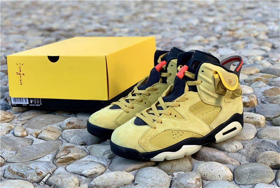 2020 Authentic Travis Scott 6 Yellow Cactus Jack Medium Olive GLOW IN THE DARK 3M Reflective Men Outdoor Shoes Sports Sneakers With box
2020 Authentic Travis Scott 6 Yellow Cactus Jack Medium Olive GLOW IN THE DARK 3M Reflective Men Outdoor Shoes Sports Sneakers With box