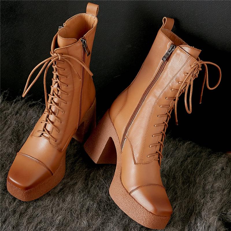 Mary Janes Women Lace Up Strap Genuine Leather Chunky High Heels Ankle Boots Female Square Toe Platform Pumps Shoes Casual Shoes, Black
Mary Janes Women Lace Up Strap Genuine Leather Chunky High Heels Ankle Boots Female Square Toe Platform Pumps Shoes Casual Shoes, Black