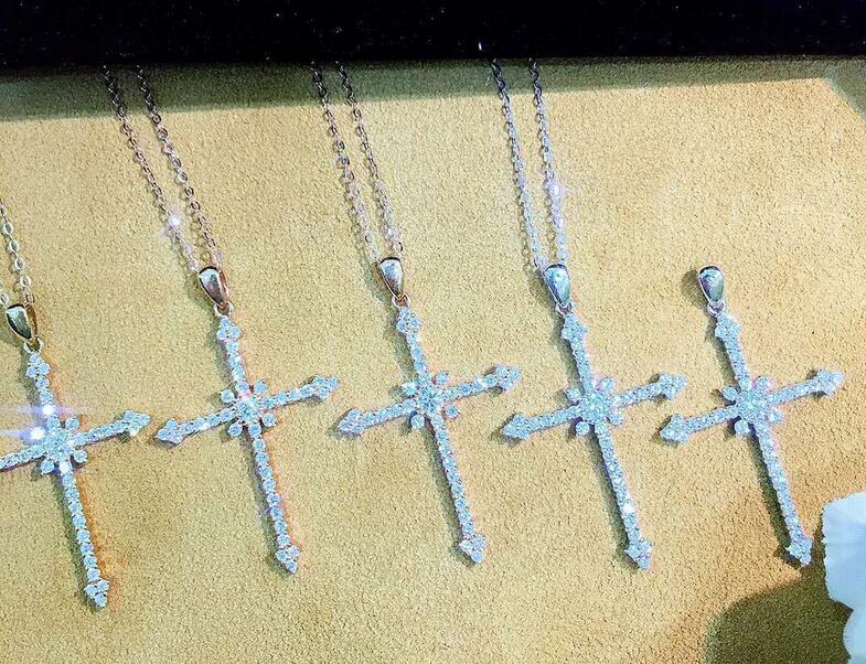 Sterg Sier Cross Pendant Necklace: Topaz CZ Dia Jewelry for Women 6fd7