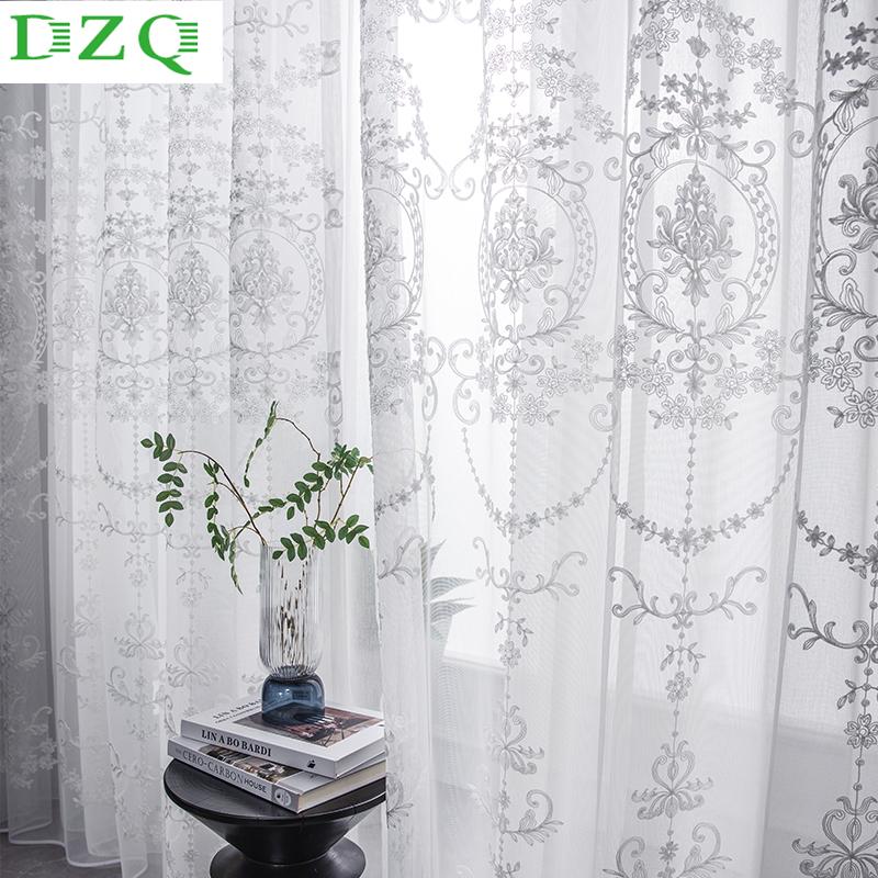 European Style Embroidery Sheer tulle Curtains for Living Room Bedroom White sheer Voile Curtains decoration Custom Made Curtain, Whlite
European Style Embroidery Sheer tulle Curtains for Living Room Bedroom White sheer Voile Curtains decoration Custom Made Curtain, Whlite