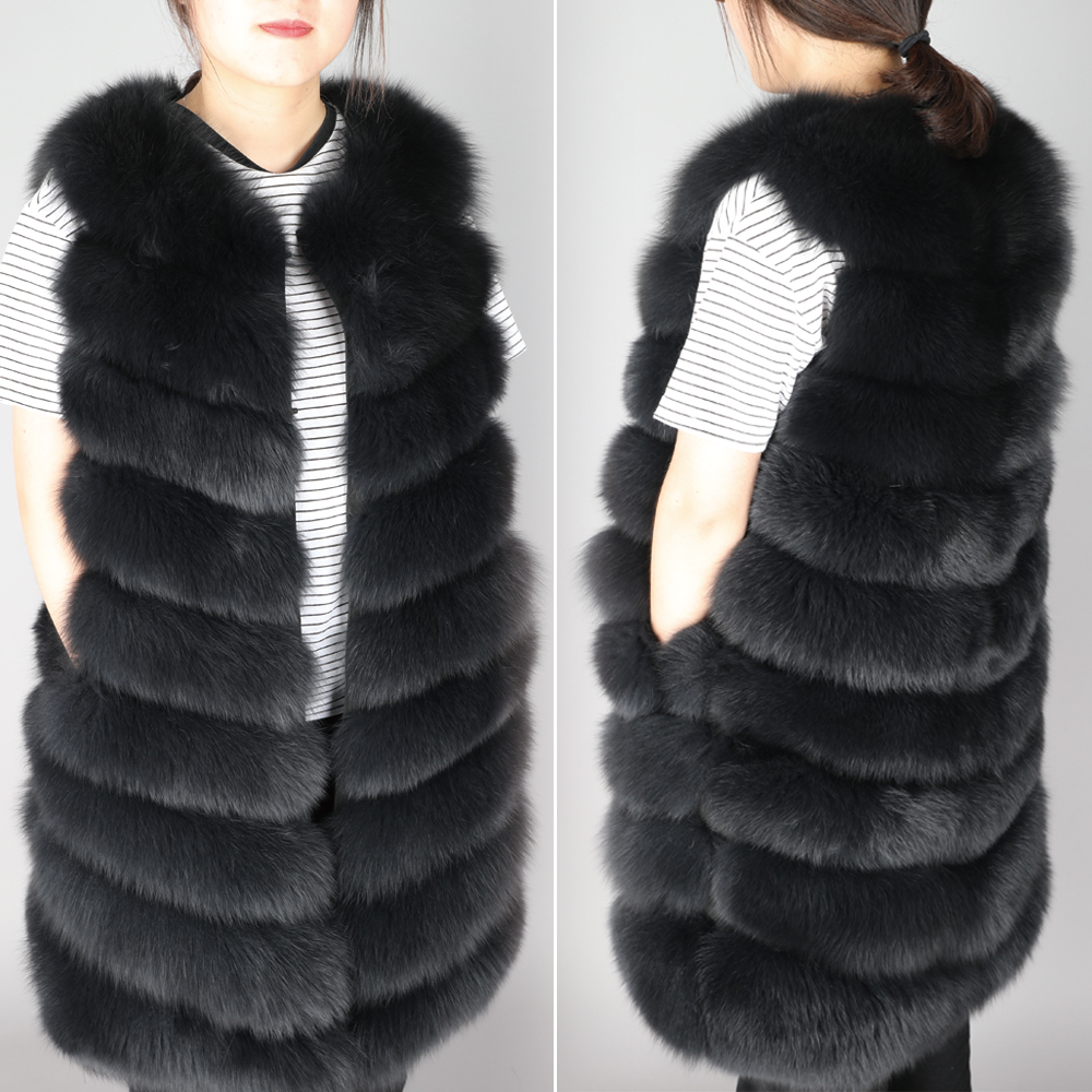 2021 New Real Natural Skin Fox Fur Complete 88cm Elegant Length Coating Women's Winter Leather Girl Jacket M1XD, Long vest-6.
2021 New Real Natural Skin Fox Fur Complete 88cm Elegant Length Coating Women's Winter Leather Girl Jacket M1XD, Long vest-6.