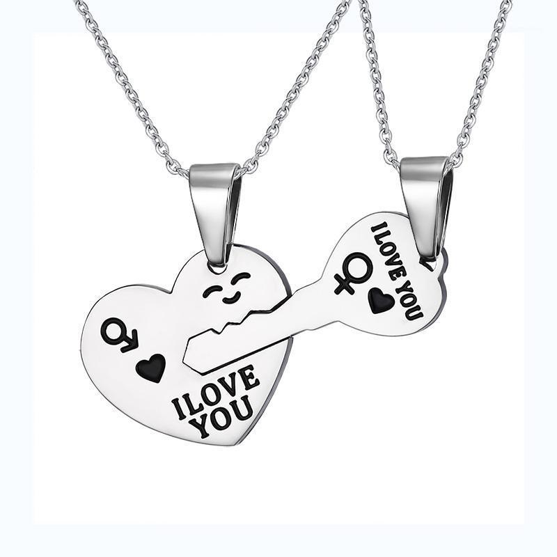Heart and Key Puzzle Pendants Necklace in Stainless Steel I Love You Couple's Jewelry1
Heart and Key Puzzle Pendants Necklace in Stainless Steel I Love You Couple's Jewelry1