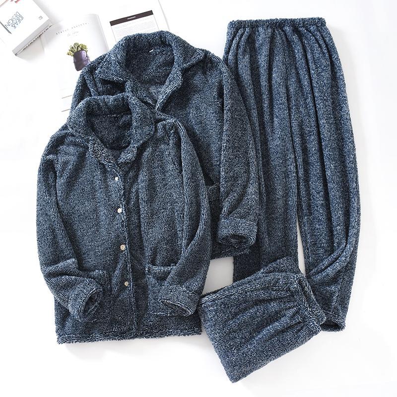 Flannel Couples Matching Pajamas Men's Autumn Winter Thick Velvet Cationic Female Long-sleeved Trousers Two-piece Set Home Wear, Women style
Flannel Couples Matching Pajamas Men's Autumn Winter Thick Velvet Cationic Female Long-sleeved Trousers Two-piece Set Home Wear, Women style