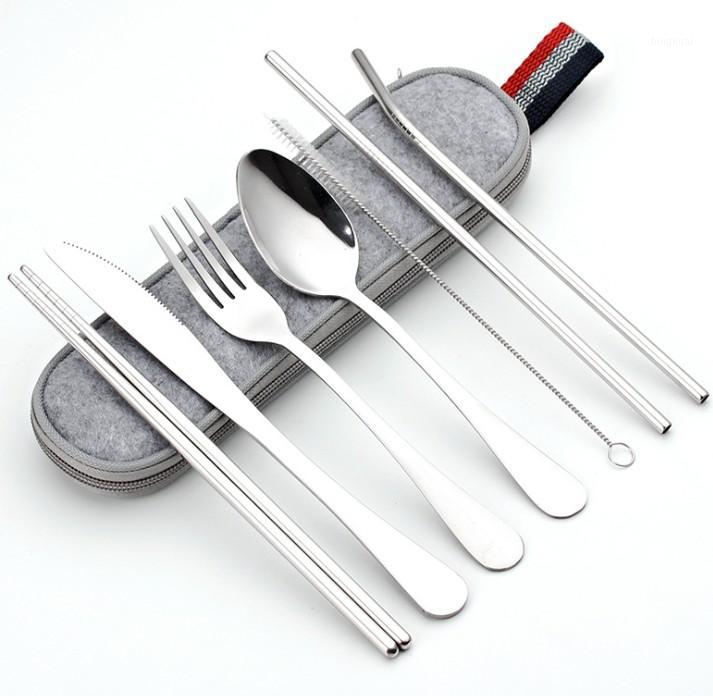 Dinnerware Sets 410 stainless steel knife fork spoon 304 straw chopsticks travel portable bag outdoor tableware set1
Dinnerware Sets 410 stainless steel knife fork spoon 304 straw chopsticks travel portable bag outdoor tableware set1