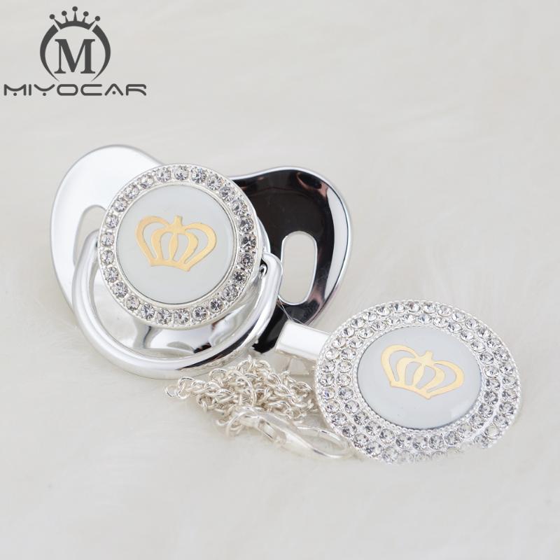 MIYOCAR 11 color silver bling gold crown bling pacifier and pacifier clip BPA free dummy unique design GCR2-1
MIYOCAR 11 color silver bling gold crown bling pacifier and pacifier clip BPA free dummy unique design GCR2-1
