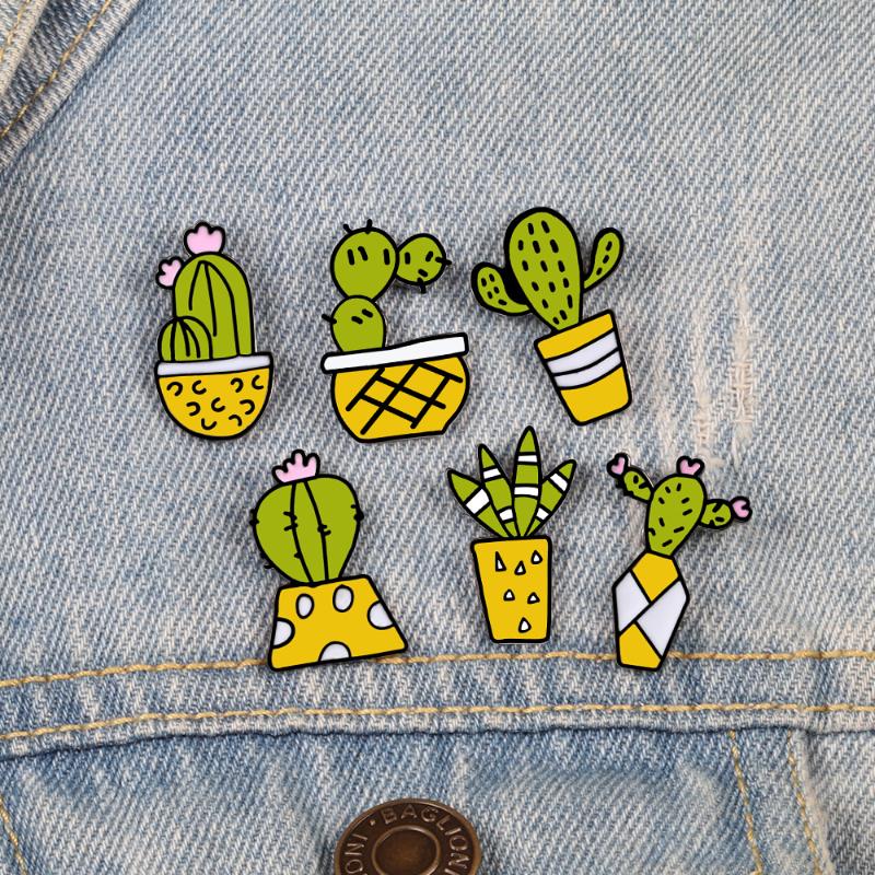 6Pcs/set Fashion Plants Potted Brooches Green Cactus Cartoon Cute Enamel Pins Jewelry Gifts for Women Children Lapel Denim Badge
6Pcs/set Fashion Plants Potted Brooches Green Cactus Cartoon Cute Enamel Pins Jewelry Gifts for Women Children Lapel Denim Badge